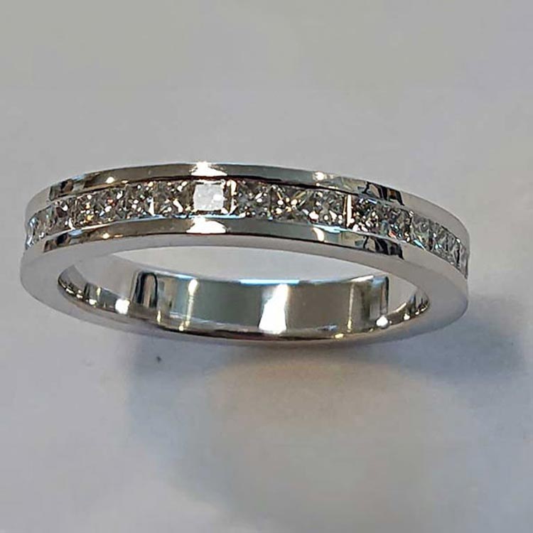 Alliansring 18 k vitguld